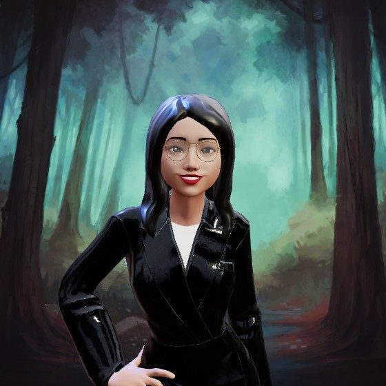 Ready Player Me avatar in a forest