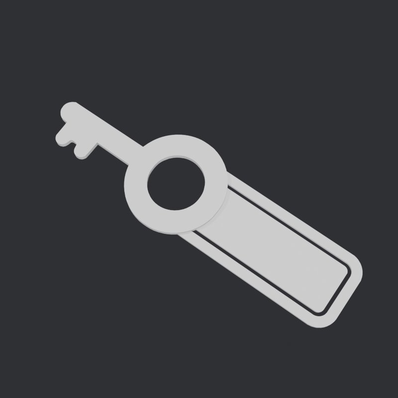 3D-printed bookmark design: key