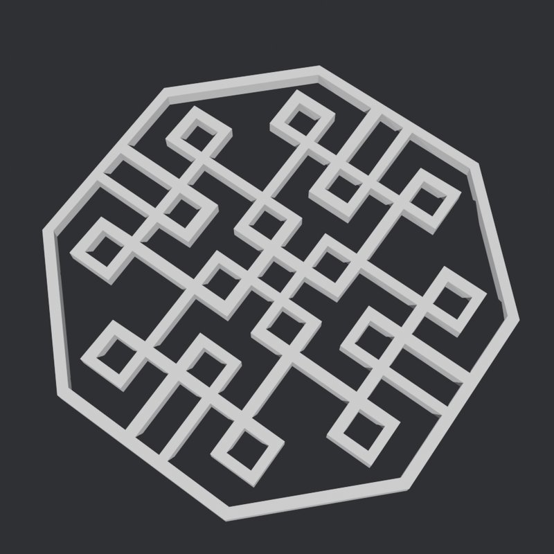 Lattice-window pattern tile 2, 80 mm
