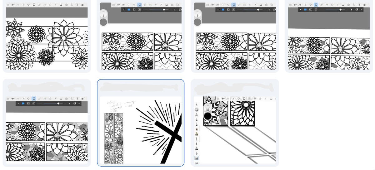 AP 2-D Art and Design piece 2, process shot 1