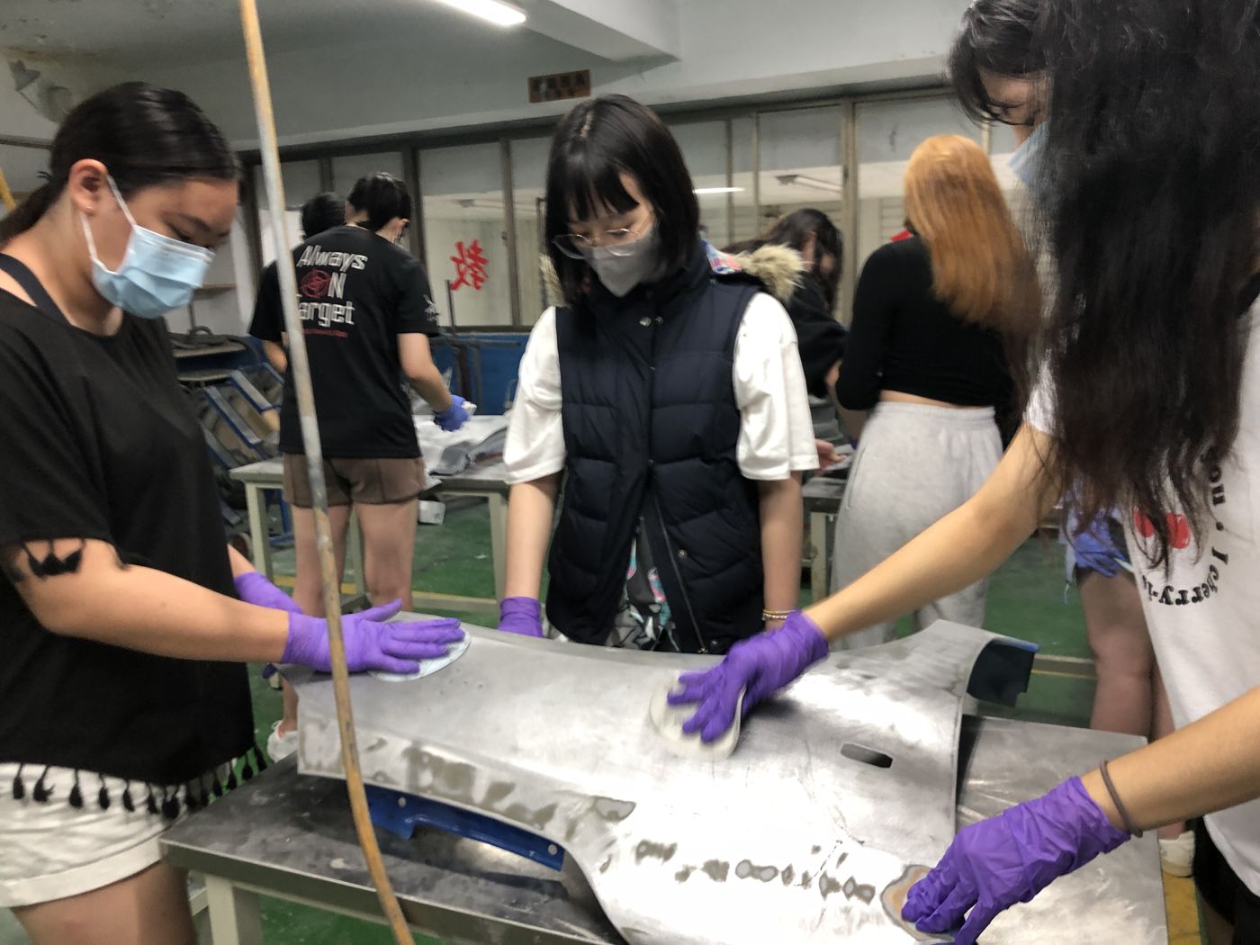 Automotive Basics: sanding a body panel, second view