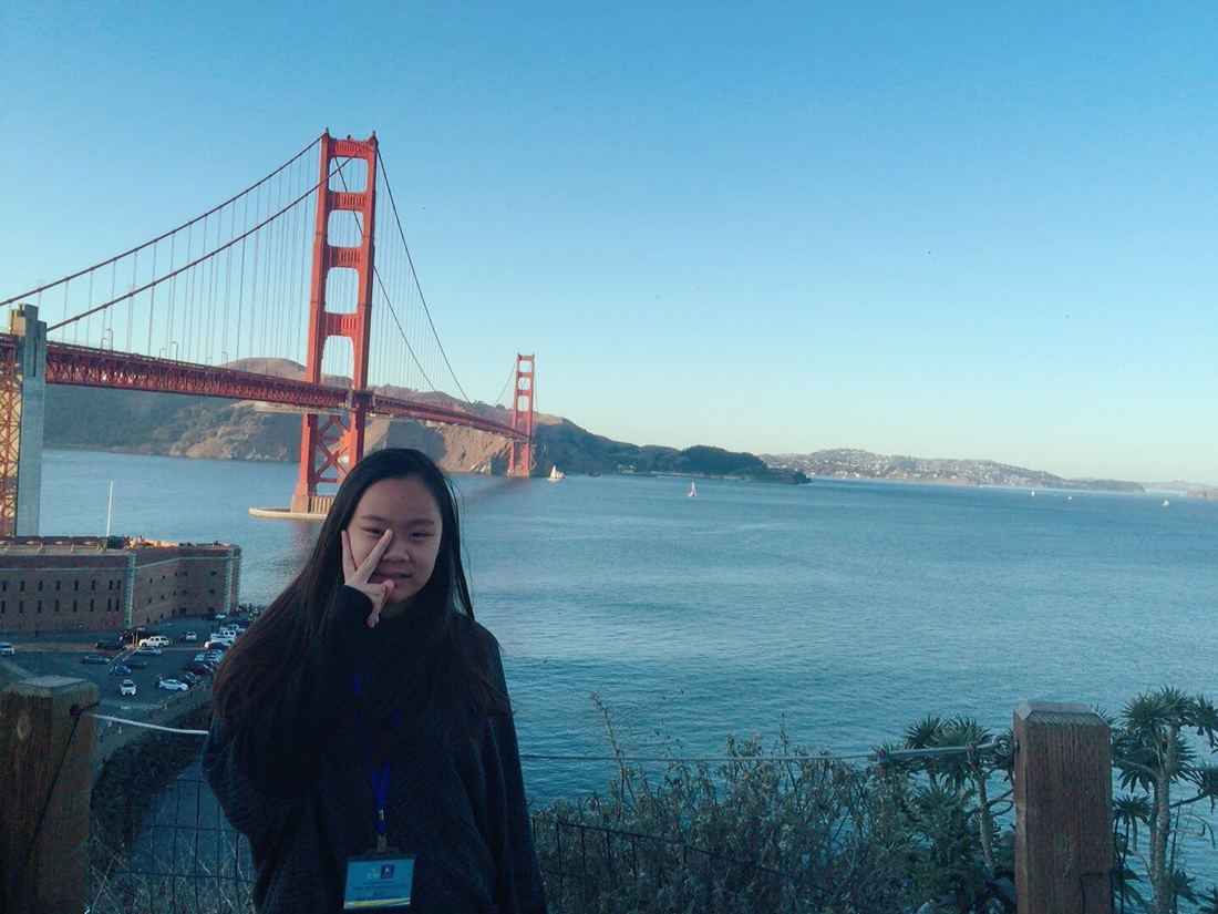 At the Golden Gate Bridge, San Francisco