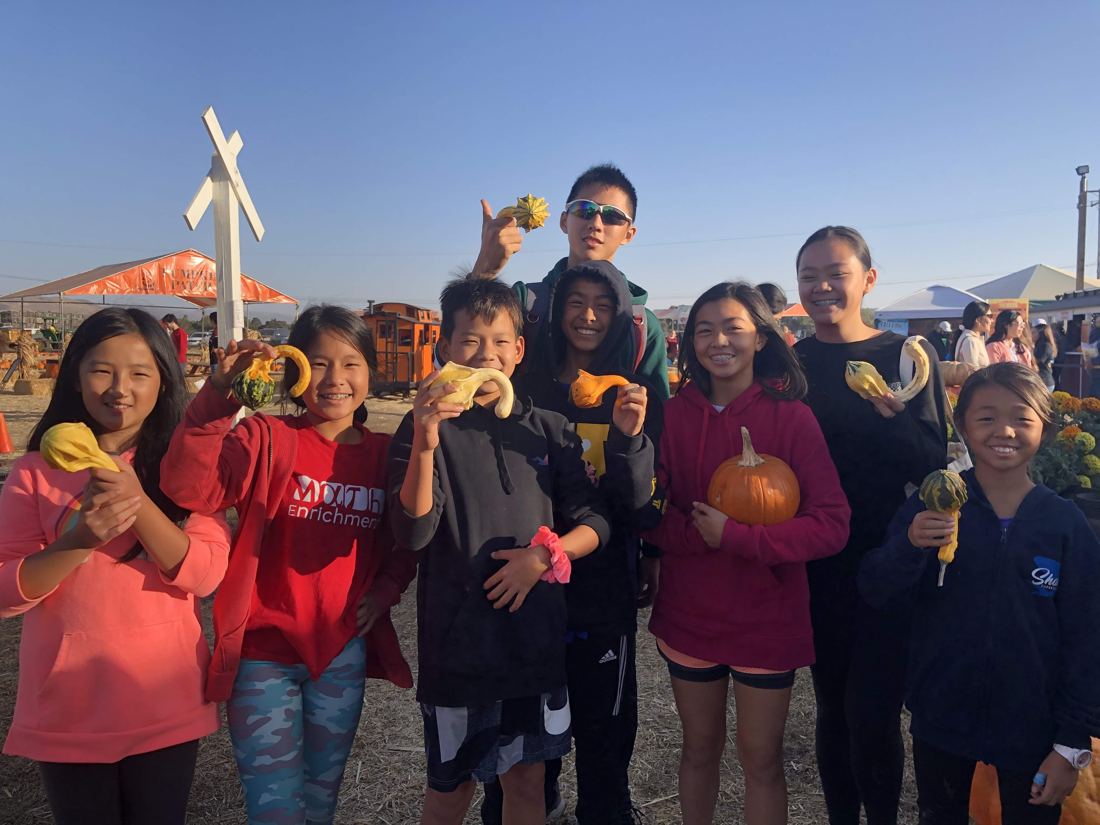 Group at the pumpkin patch