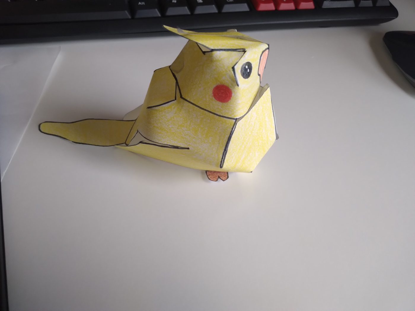 Paper craft cockatiel