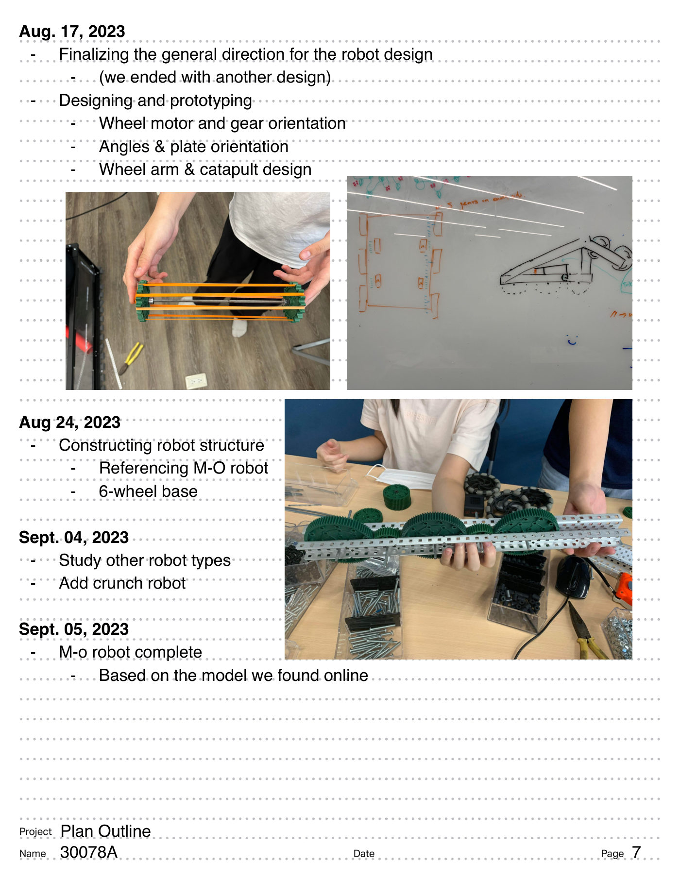 Team 30078A digital engineering notebook, page 9