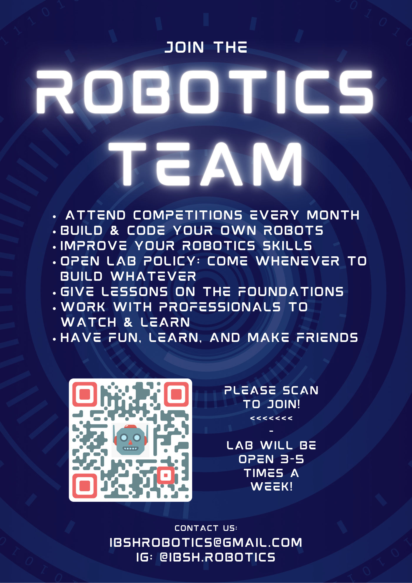 2022&ndash;2023 Robotics Team flyer