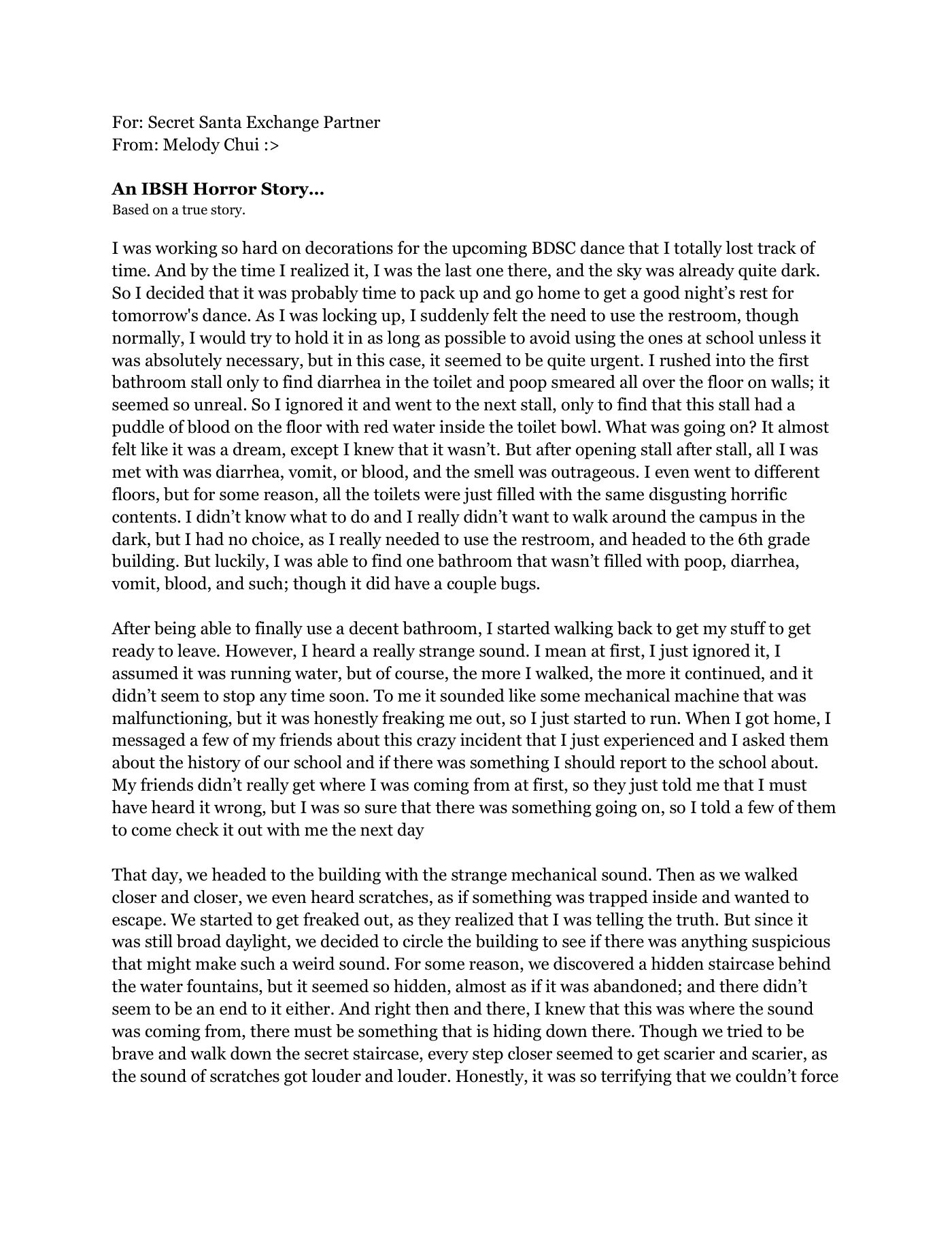Inkblot Secret Santa story: An IBSH Horror Story, page 1