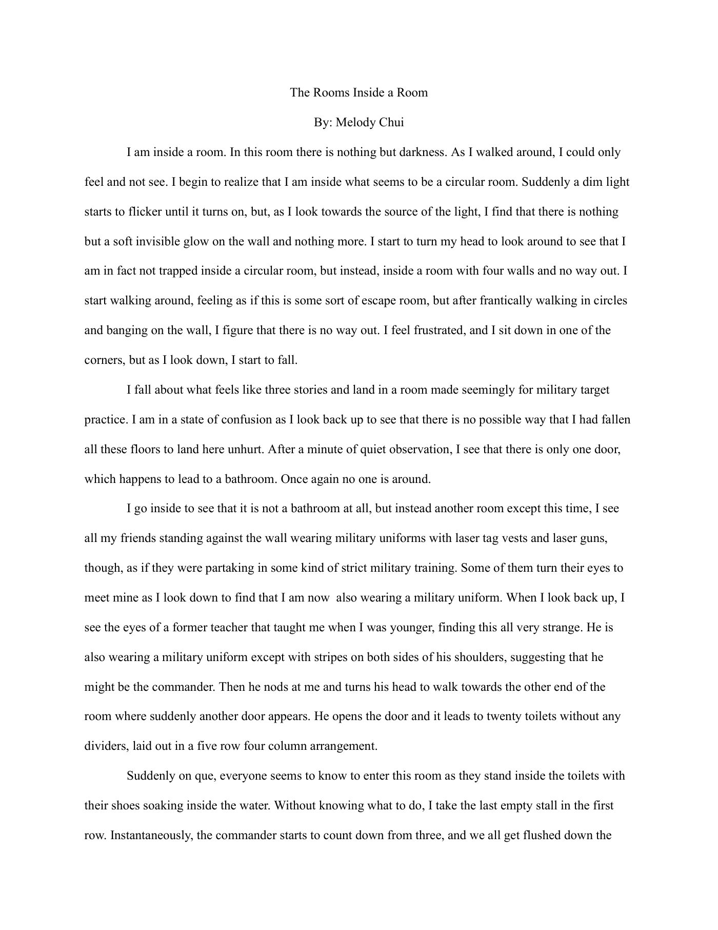 Inkblot 2022 competition story: The Rooms Inside a Room, page 1