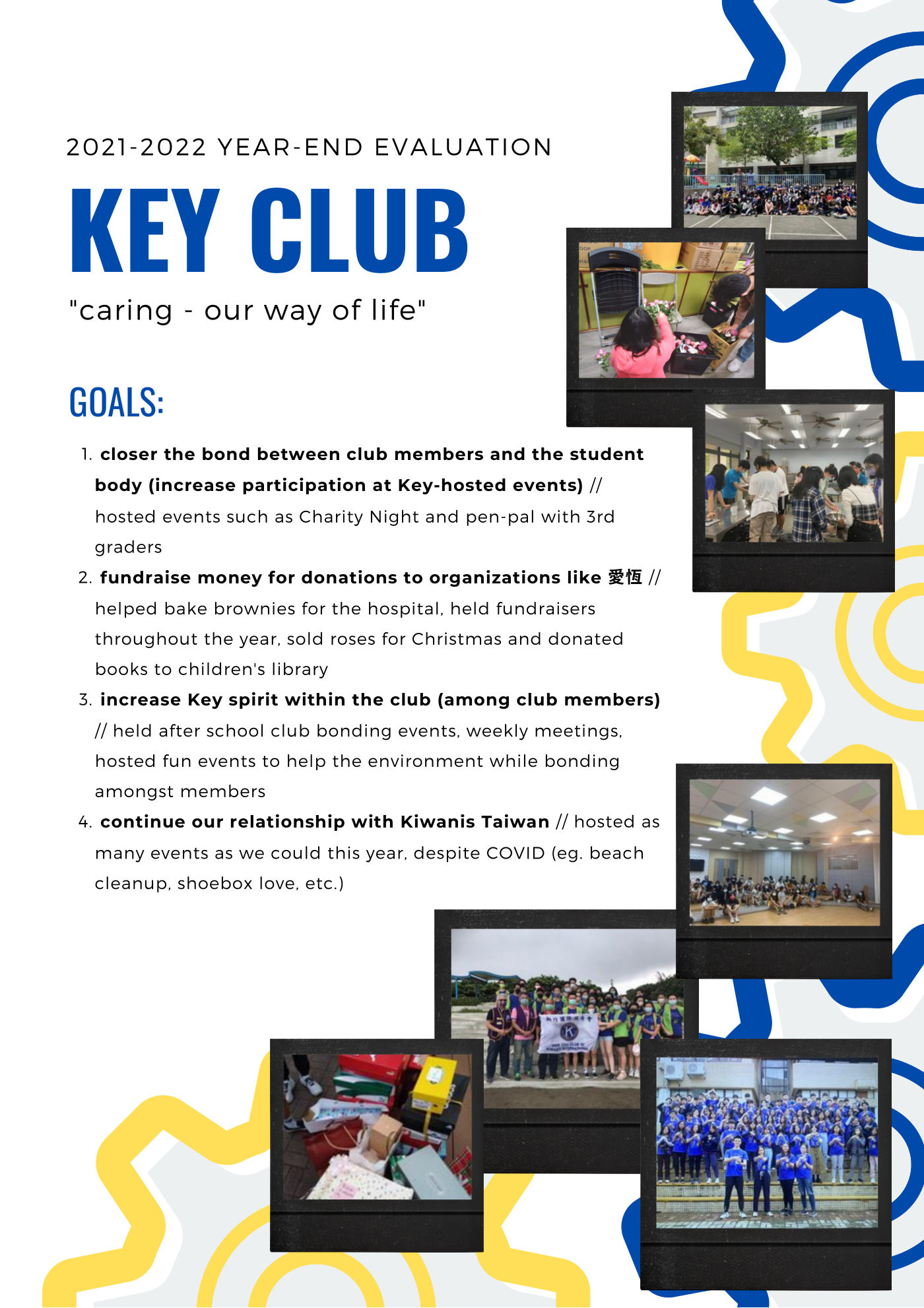 Key Club 2021 to 2022 year-end evaluation